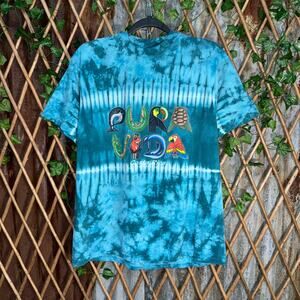Vintage Y2K Costa Rica tie dye 00s wildlife sealife t-shirt